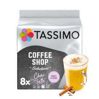 tassimo coffee shop chai late sweet spicy dosettes
